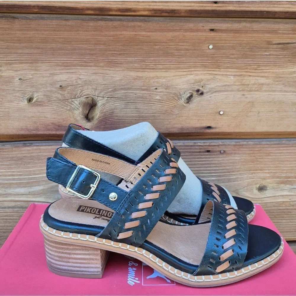 NWB Pikolinos BLANES Leather Heeled Sandals Shoes
